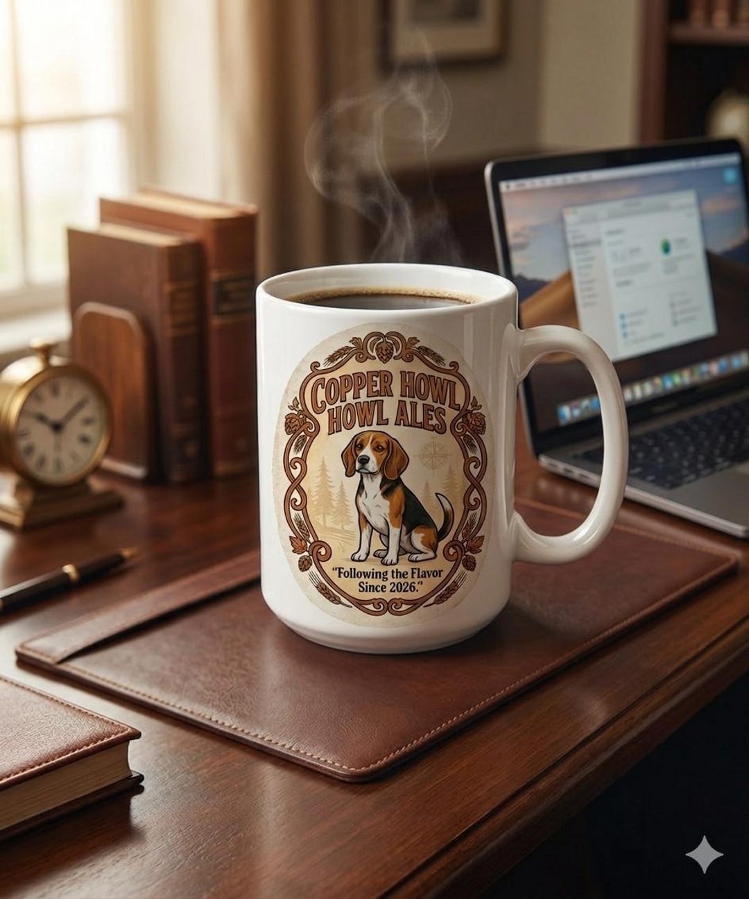 Mug Howler Beagle Mug | Copper Howler Ale Mascot | Playful Gift for Dog Lovers - Etsy