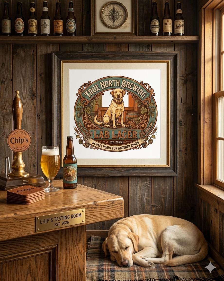 Labnlager Labrador Retriever Beer Art Print | Lab Lager Craft Brew Poster - Etsy