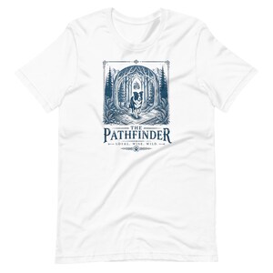 Border Collie T-Shirt | The Pathfinder | Linocut-style Graphic | Forestcore Art | Gift for Dog Lovers