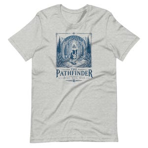 Border Collie T-Shirt | The Pathfinder | Linocut-style Graphic | Forestcore Art | Gift for Dog Lovers