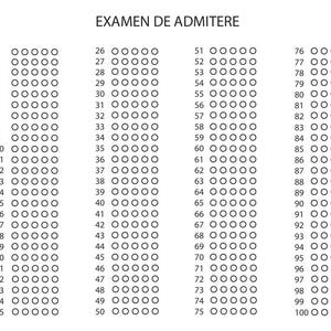 Printable Exam Answer Sheet 100 Questions - Buble Sheet Template - Multiple Choise Test Form