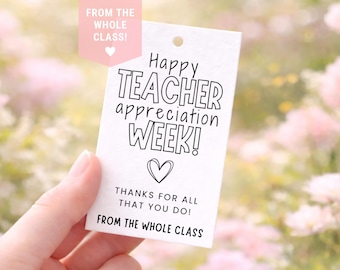 From Our Class Teacher Gift Tag, Printable End of Year Class Gift, Room Parent Gift, Last Day of School Tag, Instant Download