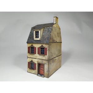 Kit de casa de Normandía de 28 mm, escenografía urbana de la Segunda Guerra Mundial, edificio modular, terreno para juegos de mesa.