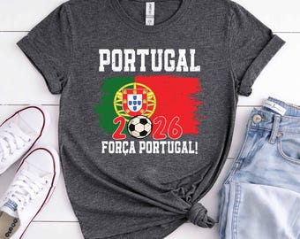 Camiseta de fútbol de Portugal personalizada / Camiseta de Portugal con nombre personalizado / Regalo para aficionados de Portugal 2026 / Camiseta de fútbol del Mundial 2026 / Camiseta para el día del partido internacional