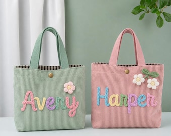 Bolsa Tote Personalizada com Nome | Bolsa Tote Infantil Personalizada com Nome | Presente para Volta às Aulas | Bolsa Infantil Bordada com Nome | Presente para Chá de Bebê