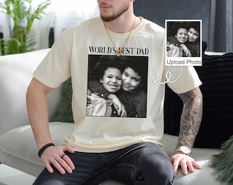 Camiseta personalizada con foto para papá / Camiseta con foto personalizada para papá / Camiseta Comfort Colors para papá / Camiseta de cumpleaños para papá / Regalo para el abuelo
