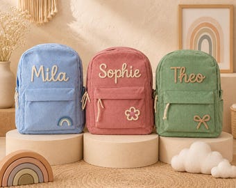 Mochila infantil personalizada / Mochila escolar para niños pequeños con nombre personalizado / Regalo de regreso a clases para jardín de infantes / Mochila para niños / Mochila preescolar