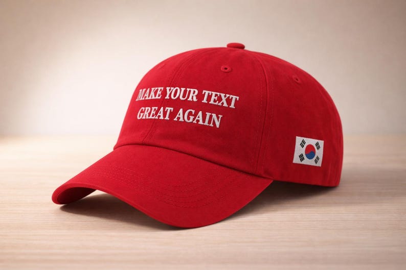 Make Your Text Great Again Hat, Custom Text Embroidered Red Hat, MAGA Baseball Dad Cap, Funny Unisex Hat, Personalized Hat with Your Text image 6