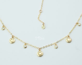 Happy Face Necklace Emoji Jewelry Smiley Face Pendant Smiley
