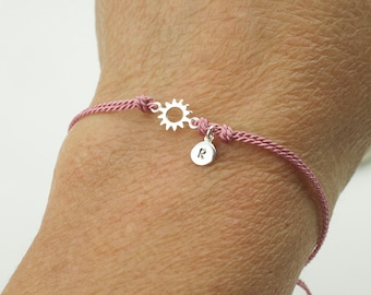 Sun Charm Sun Sun Jewelry Sterling Silver Adjustable Bracelet Sun Bracelet Bracelet Silver Bracelet Silver Sun Friendship Bracelet