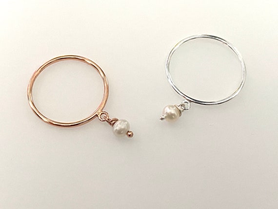 ★TATIANA★ Dangle Petite Pearl Ring_CR0509 Designer fashion, Seoul-fully created | W Concept