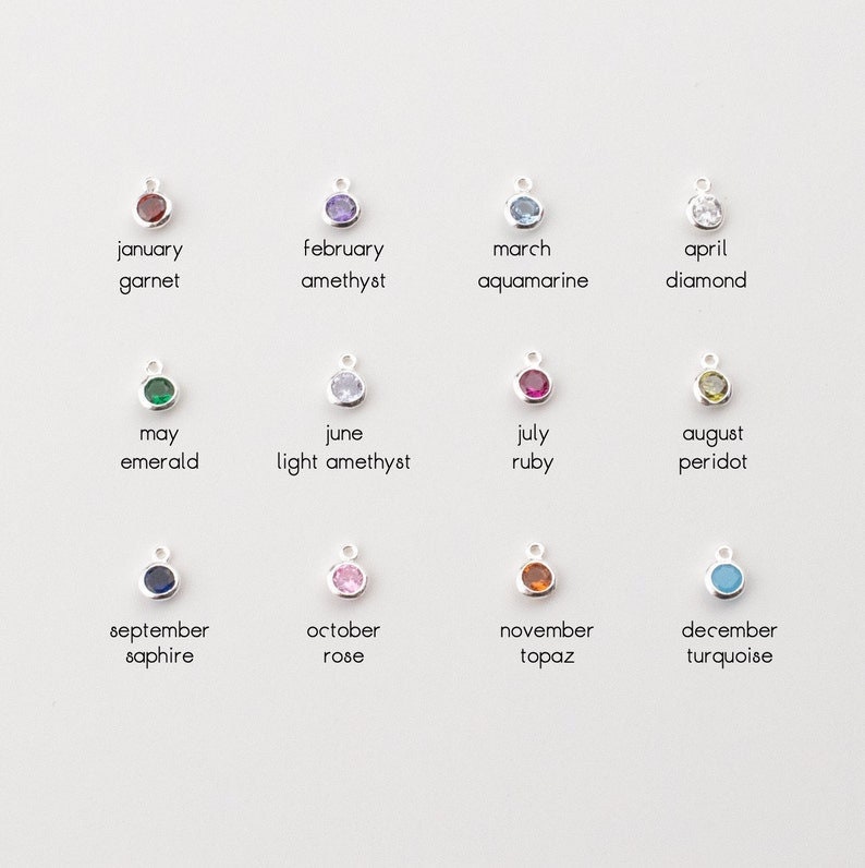 Zirconia Birthstone Bracelet -cord Bracelet - Customized Zirconia Birthstone Bracelet -cord Bracelet - Customized