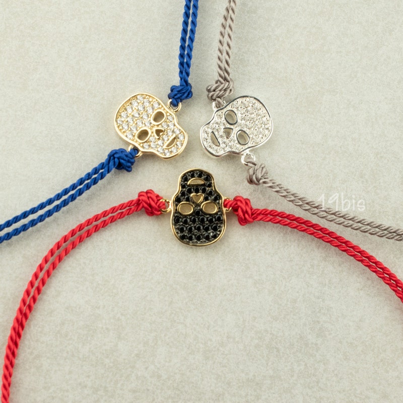 Green Skull Cord Bracelet main image 1