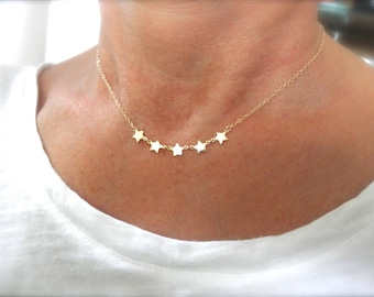 Gold Star Necklace: 14K Gold-Filled Chain, Tiny Star Charm