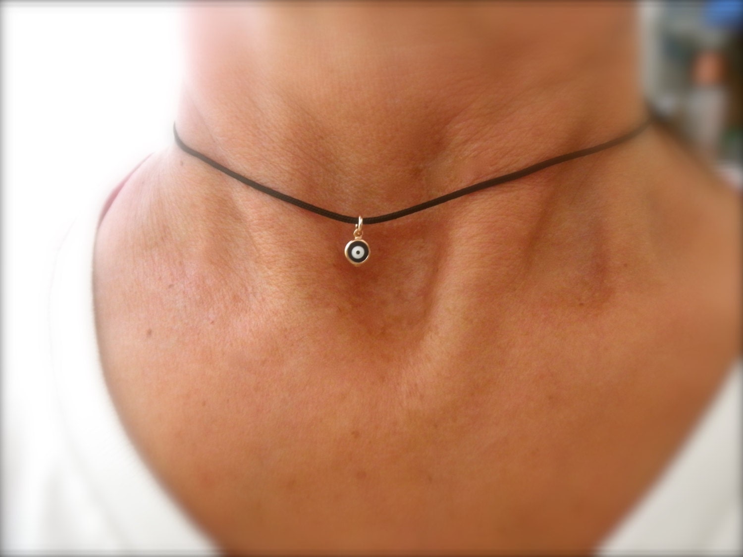 Blue Evil Eye Beaded Choker main image 1