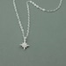 Polished Synthetic Opal and CZ Northern Star Pendant main image 0