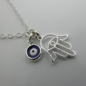 Soulove Hamsa Hand Evil Eye CZ Dangle Charm – 925 Sterling Silver Bead For Snake Chain Bracelets - View #10