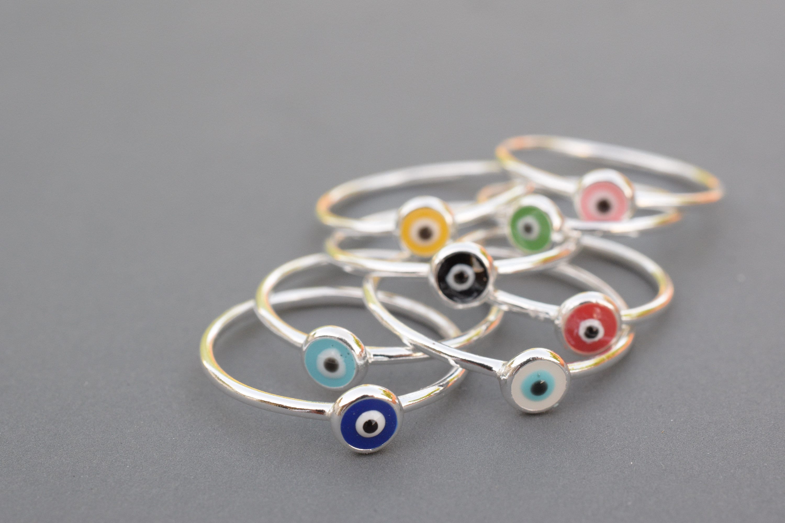 Evil eye ring  -  NEW - sterling silver eye ring - protection ring - …