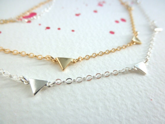 Mini triangle best sale necklace