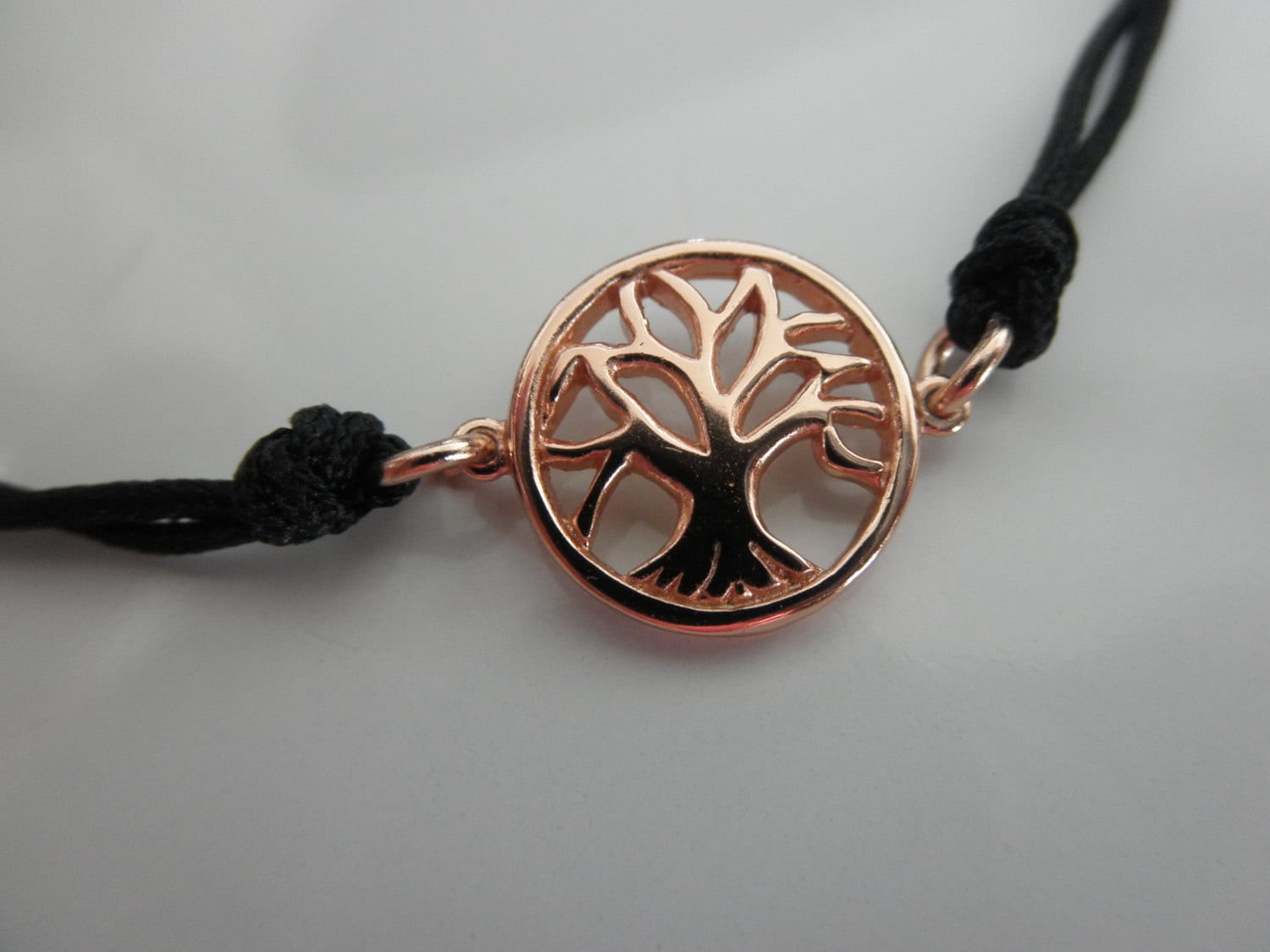 Rose Gold Tree of Life Bracelet - Rose Gold Vermeil Charm - Friendship ...
