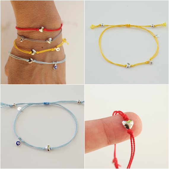 Carnelian String Bracelet Minimalist Bracelet Adjustable Bracelet Stackable Bracelet Silk String