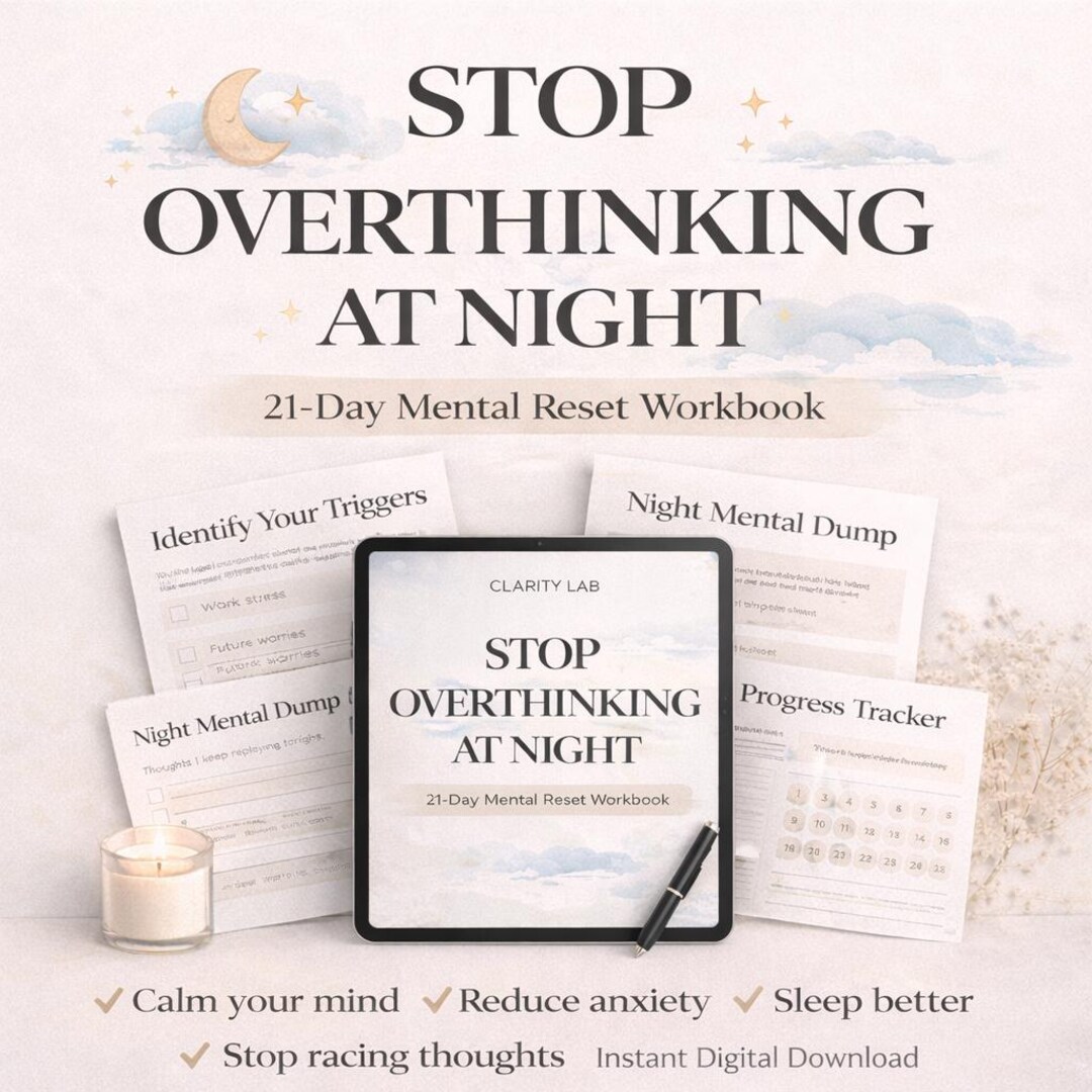 Stop Overthinking Workbook – 21-day Mental Reset for Anxiety (digital ...