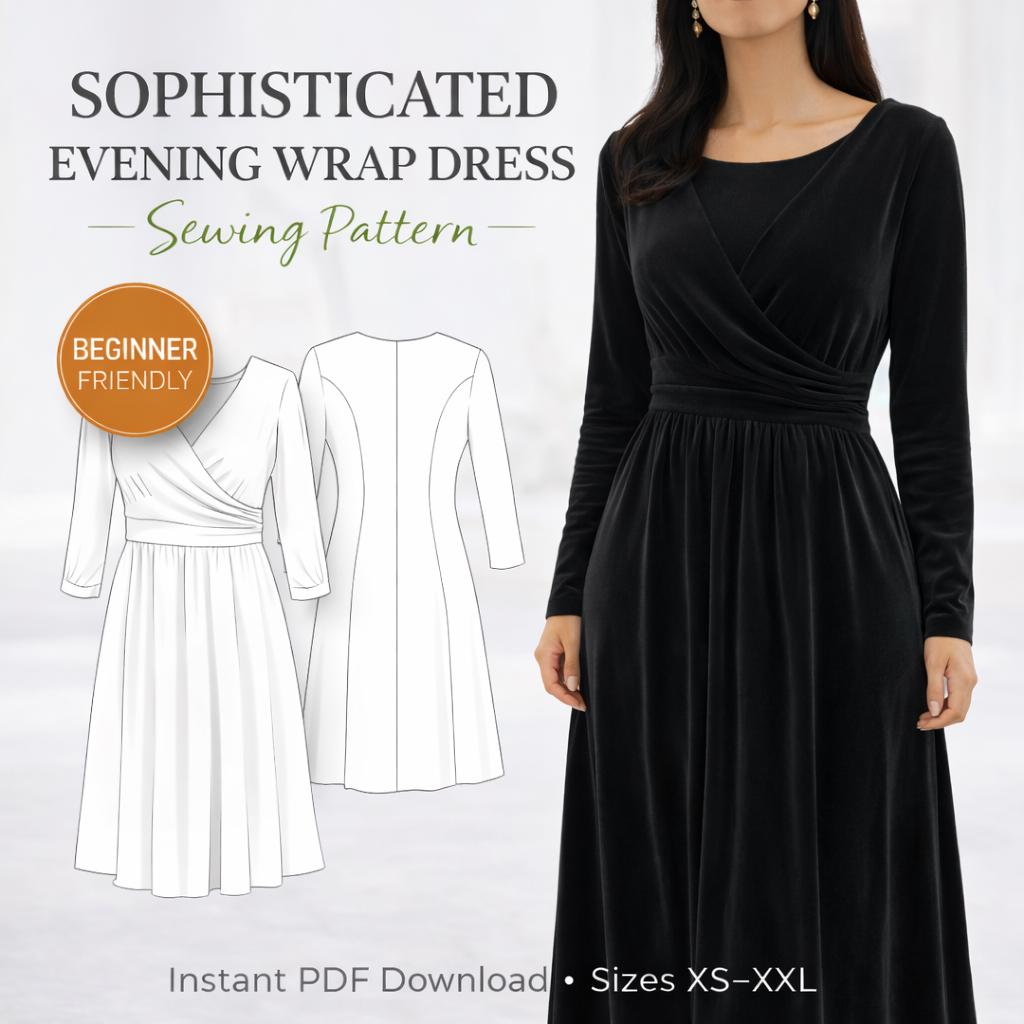 formal fringe dresses for women Lucena Navy Cowl-Neck Wrap Maxi Dress With Floral Drape – Club L London main image 1