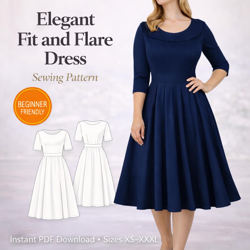 Fit and Flare Dress - Etsy