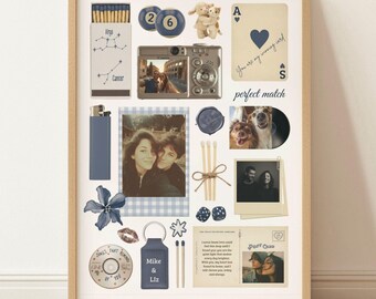 Custom Matchbook Poster – Editable Canva Template – Personalized Love Print – Anniversary Gift – 4 Sizes Included