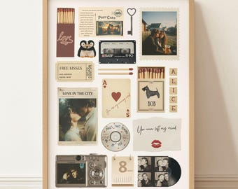 Personalized Couple Wall Art – Editable Romantic Poster Template – Canva Printable – Instant Download - 4 Sizes + 400 Elements