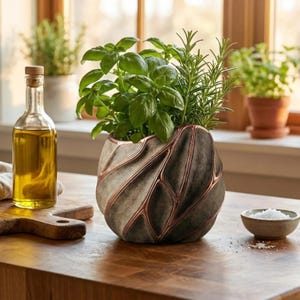 Geometric Planter STL File | Organic Modern 3D Print Pot (Digital Download)