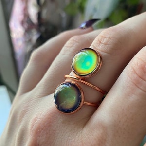 BACKORDER (READ DESCRIPTION!!) Twisted Mood Ring -- Color Changing -- Retro -- Mood Jewelry