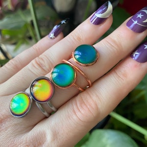 BACKORDER READ DESCRIPTION Twisted Mood Ring Color Changing Retro Mood Jewelry image 5