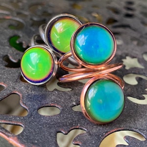 BACKORDER READ DESCRIPTION Twisted Mood Ring Color Changing Retro Mood Jewelry image 2
