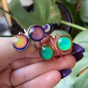 BACKORDER READ DESCRIPTION Twisted Mood Ring Color Changing Retro Mood Jewelry image 4