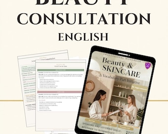 Beauty Consultation English ESL Bundle | Skincare Role Plays | Salon English Worksheets | Vocational ESL for Beauticians