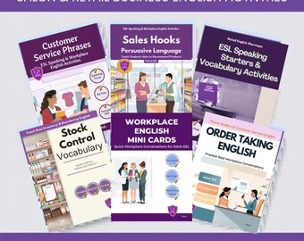 ESL Customer Service Bundle | Workplace English Role Plays | Adult Business English Worksheets | No Prep PDF