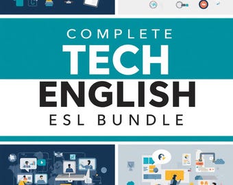 Complete Tech English ESL Bundle | Coding English Worksheets | IT Workplace English Activities | Programming & Interview English