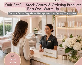 Beauty Business English Quiz Set 2 | Stock Control & Ordering | ESL Worksheets | Salon Vocabulary Activities