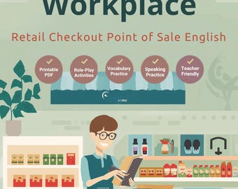 ESL Retail English Worksheets | Workplace English for Cashiers & Shop Staff | Point of Sale Vocabulary Activities | Customer Service ESL PDF