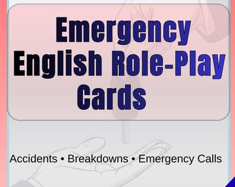 Emergency English Role-Play Cards | Car Rental & Road Incidents ESL Speaking Activities | No-Prep Printable for A2–B1 Learners