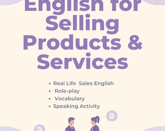 English for Selling Products & Services Business English Lesson Plan TEFL Lesson | B1-B2 Speaking Worksheet