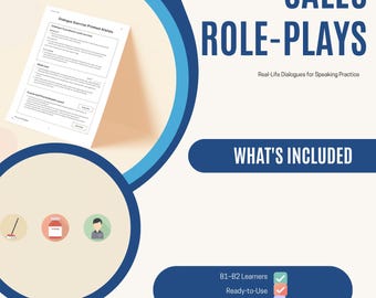 Confident Sales English Role Plays | Business ESL Speaking Activities | Real Life Dialogues | B1 B2 Adult ESL Worksheets