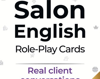 Salon English Role Play Cards | ESL Speaking Activity | Beauty & Spa Customer Service English | No Prep Printable Lesson for Adults A2–B1