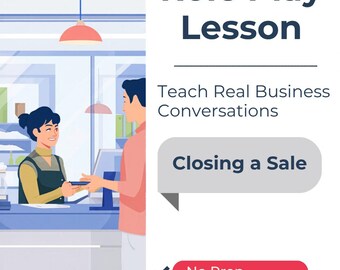 ESL Sales Role Play Lesson: Closing a Sale (No Prep)