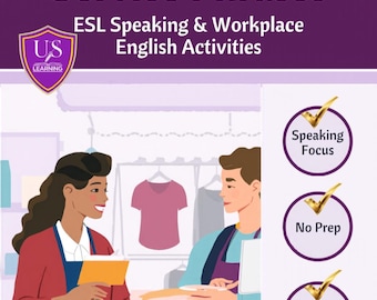 Customer Service Phrases ESL | Workplace English Activities | Business English Speaking Worksheets | Adult ESL Role Play | No Prep PDF