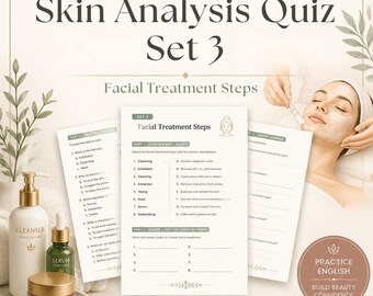 Beauty Salon English Quiz Set 3 | ESL Facial Treatment Communication | Professional Consultation Phrases A2-B1