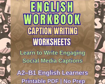 Social Media English Caption Writing Worksheets