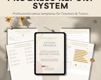 Parent Feedback & Student Progress Report System | Editable Canva Template | Teacher Communication Toolkit | Tutor Forms