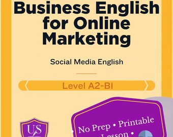 Social Media Marketing English ESL | Business English Worksheets